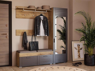 Прихожая Livorno 4 дуб бунратти / софт графит