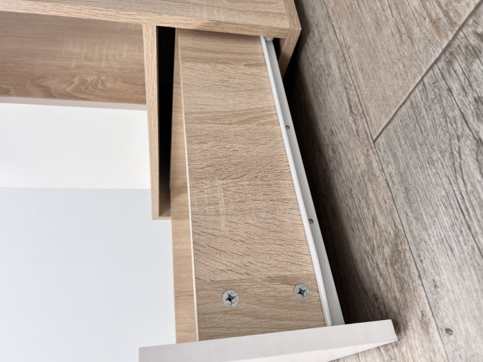 Компьютерный стол Квартет-11, Дуб крафт серый/Кашемир