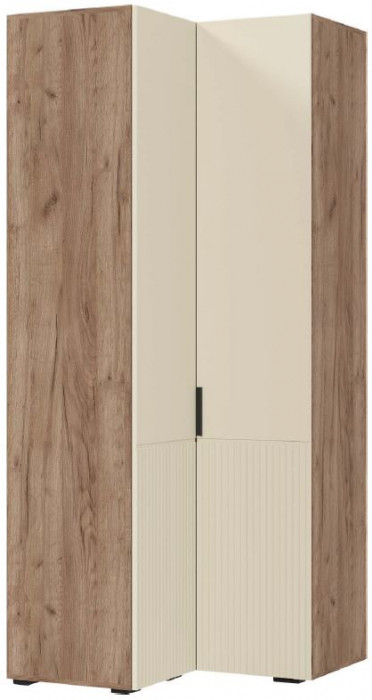 СОНАТА ШК 05 Шкаф угловой (865х2100х865) Фасад МДФ МОНО КЕРАМИКА/Корпус ДУБ КРАФТ ТАБАЧНЫЙ