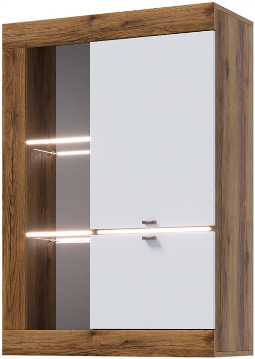 Прага Модульная Гостиная, вариант №2, Дуб Делано/Белый глянец