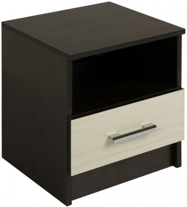 Эко Тумба прикроватная (Вотан / Белый гладкий)