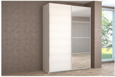 Шкаф-купе Иннэс-5 1600 Ф1/Ф2, Бодега белая