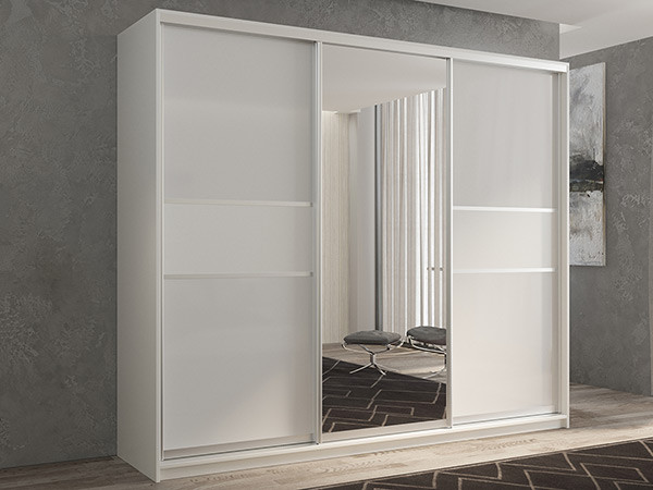 Шкаф-купе Кааппи 10 Белый Бриллиант 240х45х230 см