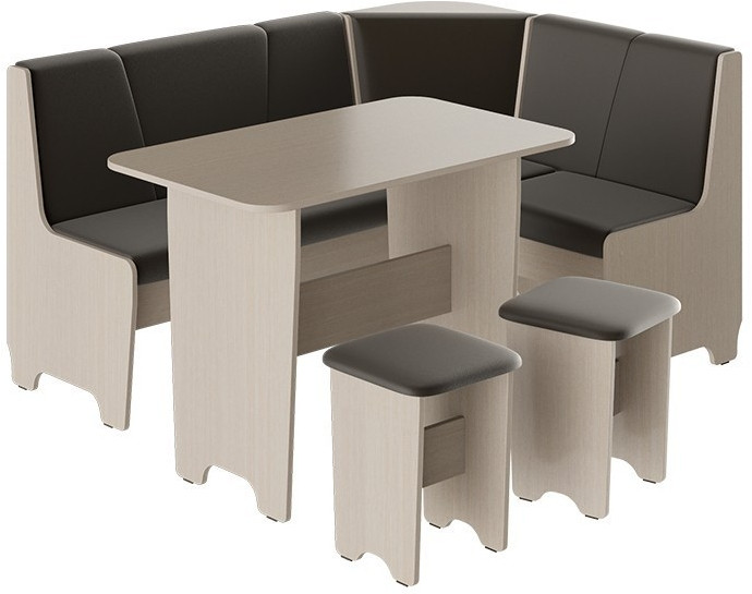 Техас Кухонный уголок Исп.1 (Венге/Экокожа бежевая)