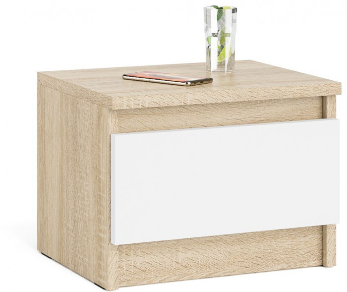 Мори Тумба прикроватная ТПМ400.1, дуб сонома/белый