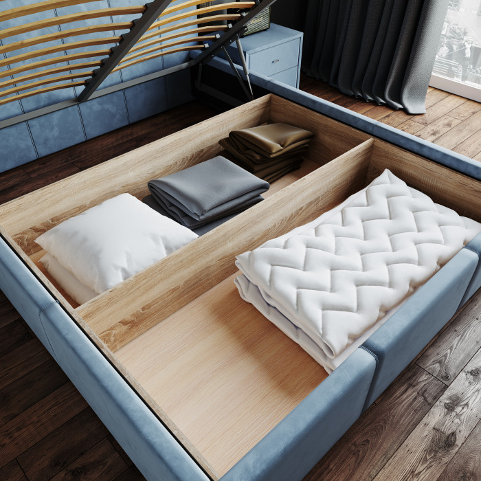 Рио Кровать интерьерная 140 серый квадрат, ПМ