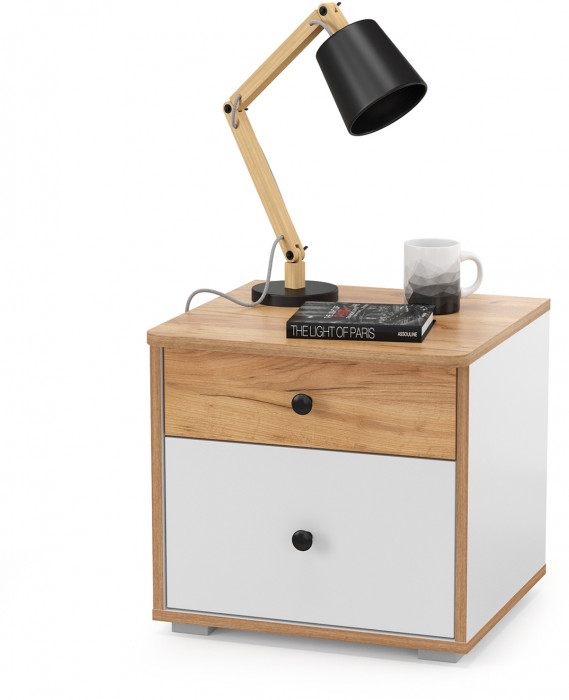 Вуди Компоновка № 39, цвет белый премиум/дуб крафт золотой/саванна латте, сп. м. 900х2000 мм., б/м, основание есть, матрас высотой до 200 мм.