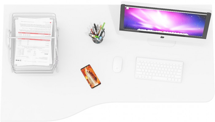 Стол письменный С-МД-1-04, цвет венге/белый шагрень, ШхГхВ 130х75х74 см., универсальная сборка