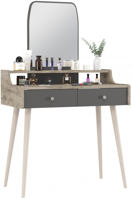 Трюмо 4-25916дкс/граф, дуб крафт серый/графит