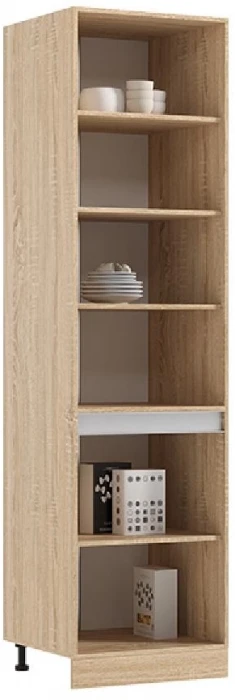 Кухня МДФ Карина Пенал Пластер Блэк/Сонома