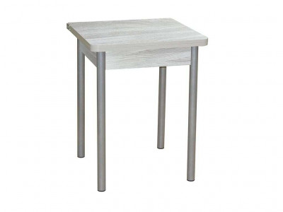 Эко 60х60 стол обеденный раскладной / Ясень светлый/металлик