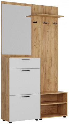 Прихожая Монтана, крафт золотой/белый