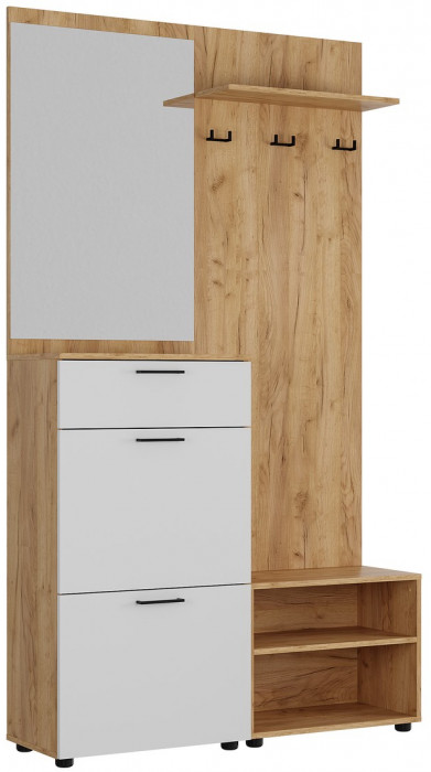 Прихожая Монтана, крафт золотой/белый