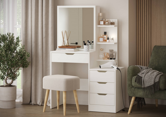 Трюмо 4-25911бел, цвет белый, ШхГхВ 90х40,3х135 см., НЕ универсальная сборка