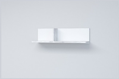 Эго Полка ПЛ-1 (Глянец Белый/Бетон Светлый)