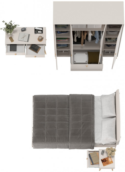 Афина Спальня 33-1200, кашемир серый