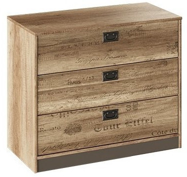 Пилигрим ТД-276.04.01 Комод (Дуб Каньон светлый, Фон серый)