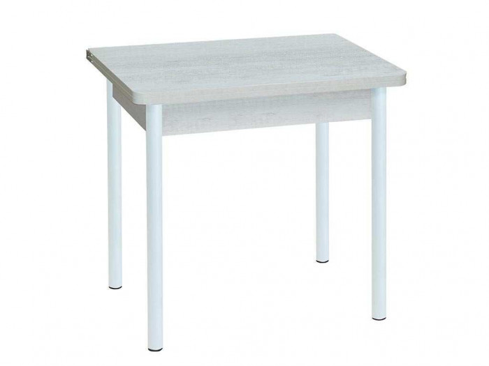 Эко 80х60 стол обеденный раскладной / бетон белый/белый