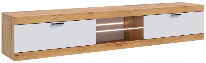 Прага Модульная Гостиная, вариант №3, Дуб Вотан/Белый глянец