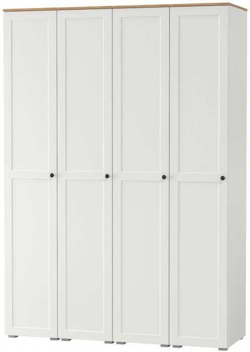 Остин 13.225 Шкаф-пенал 4 шт., белый шагрень/дуб крафт золотой