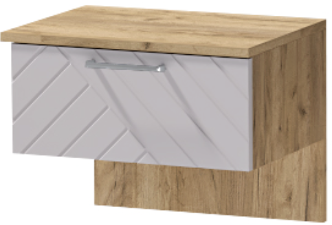 Тумба приставная "Иннэс-7", Крафт золотой/Грэй софт