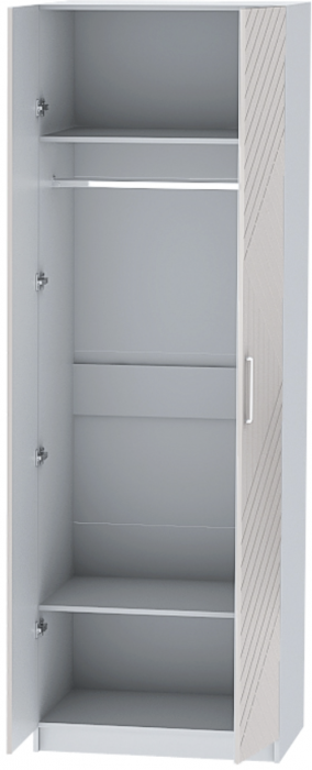 Шкаф двухдверный №1 "Иннэс-7" - Белый/Тирамису матовый