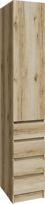 Шкаф Мадрид (0,4) с 4 ящ. без ручек, Дуб делано