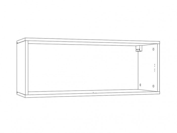НМ 014.21-01 Шкаф навесной Summit / ясень анкор тёмный / графит софт (открывание вверх)
