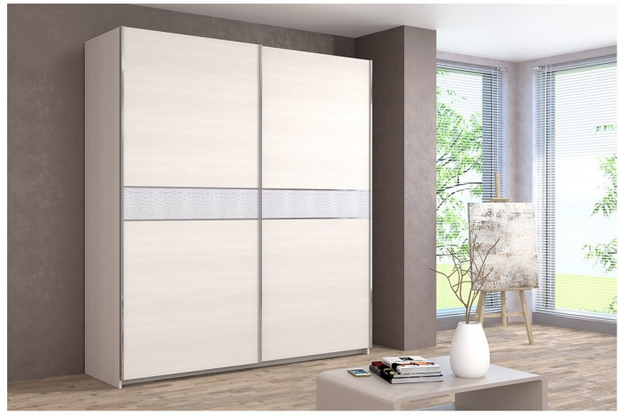 Шкаф-купе Иннэс-5 2000 Ф3/Ф3, Белый глянец