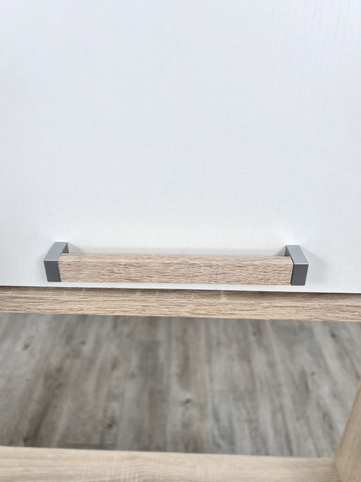 Компьютерный стол Квартет-9, Дуб крафт серый/Кашемир