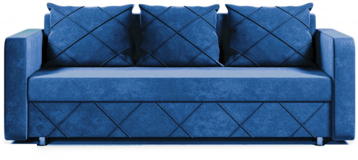 Раскладной диван-кровать, прямой, еврокнижка, цвет синий, Стелла 145х190