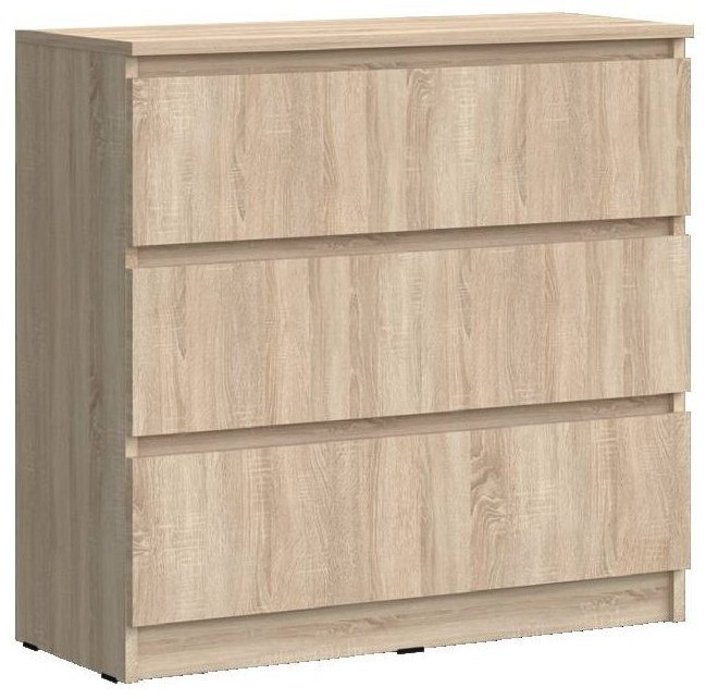 Челси Комод 800 (3 ящика) (Графит, Графит)