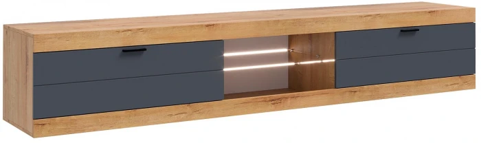 Прага Модульная Гостиная, вариант №3, Дуб Вотан/Графит