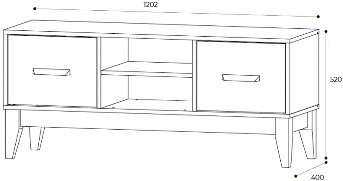 Тумба под ТВ Скандика ТБ-08