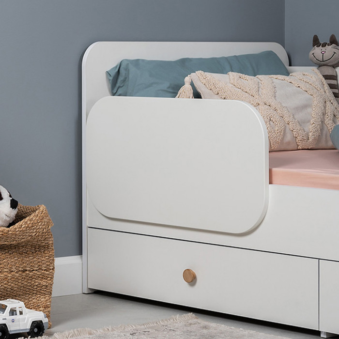 Джастин 17.51 Бортик универсальный, цвет белый шагрень, ШхГхВ 64х1,6х33 см.