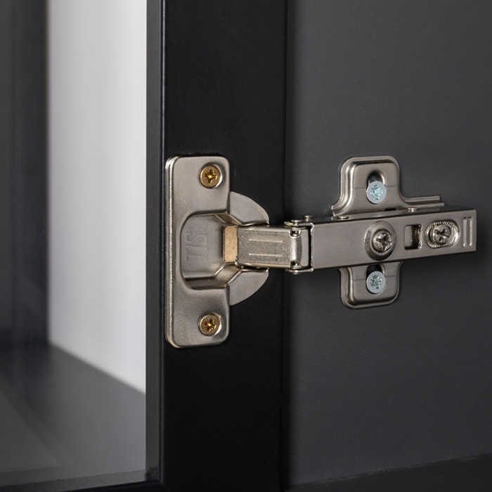 Сидней 13.200 Шкаф + Шкаф-витрина 13.201, цвет корпус: антрацит/фасады: МДФ веллюто капучино/стекло, ШхГхВ 100х41,3х205,2 см., универсальная сборка