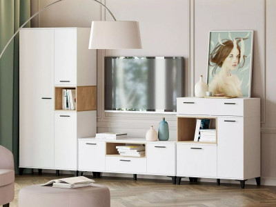 Гостиная Bergen 2 белый/Дуб Бунратти