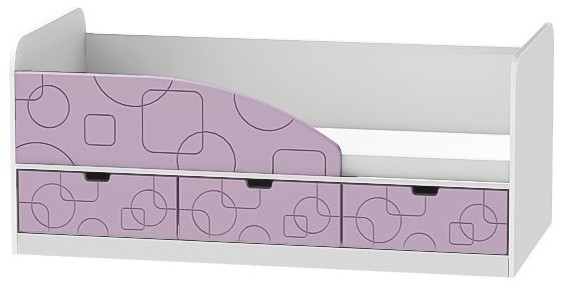 Кровать Бриз-4 80х160 Квадрат (Антарктида/Белый/Левый)