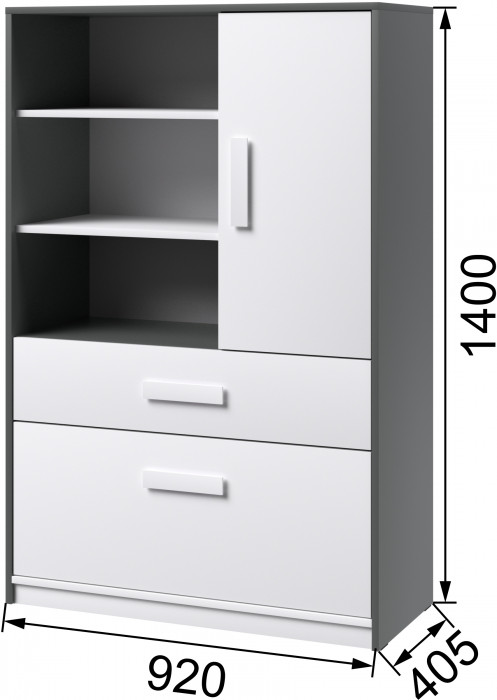 Подростковая Кэнди, композиция 1, графит/белый