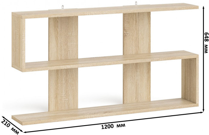 Мори компьютерный стол МС-16 левый + Комод МК700.5 + Полка 1200, дуб сонома/белый