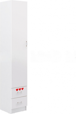 Вега NEW Girl Пенал закрытый (Белый / Белый глянец)