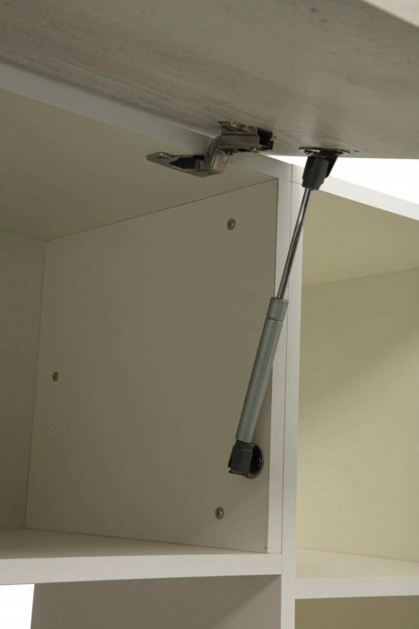 Стенка Лаванда-2 белый/бетон