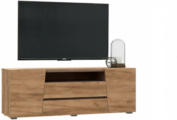 Модульная гостиная Соренто, композиция 1 (Дуб Крафт / Бетон)