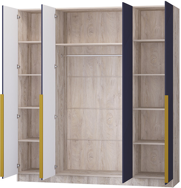 Шкаф Авис 2,0, Дуб эндгрейн/Сапфир