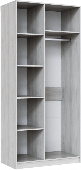 Шкаф 2-х створчатый Апполия, Ясень анкор светлый/Сандал белый