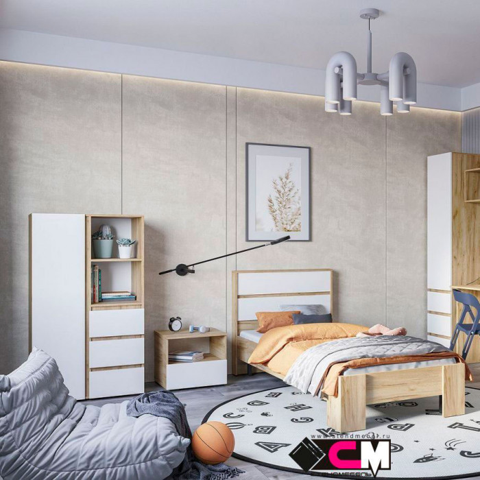 Хелен ШК 03 Шкаф (0,802х1,414х0,460) серый графит/дуб крафт золото