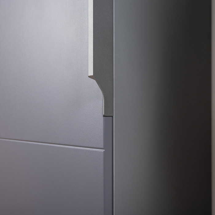 Октава Прихожая 19, серый графит/дуб крафт золотой/фасады МДФ серый графит