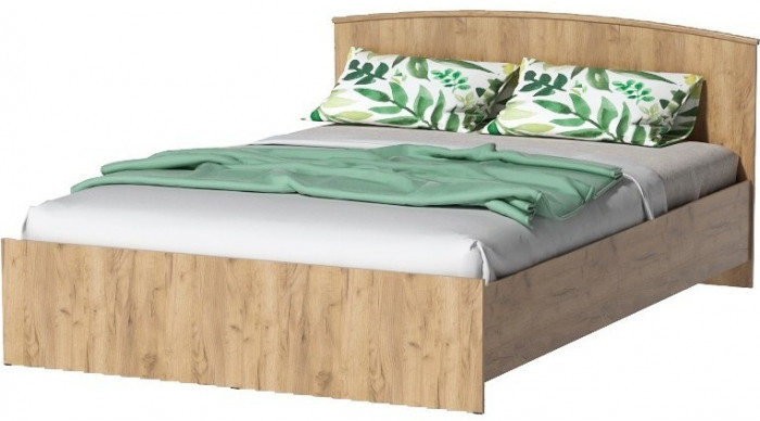 Кровать арт.032, низкий щиток, 160 (Дуб крафт золотой)