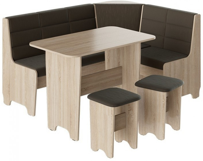 Техас Кухонный уголок Исп.2 (Дуб Сонома трюфель/Кашемир Крем)