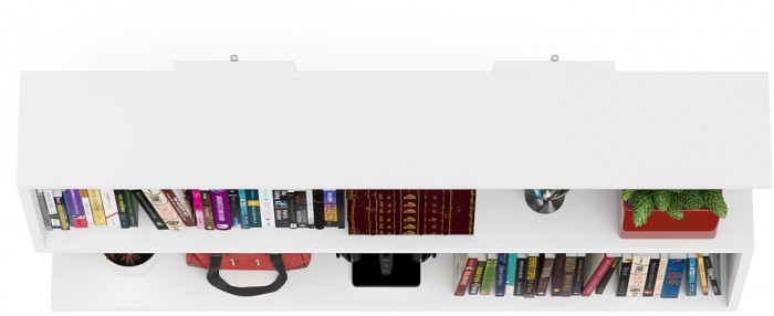 Мори Полка 1200, цвет белый, ШхГхВ 120х21х64,8 см., универсальная сборка